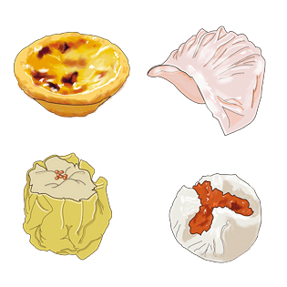 手绘点心插图