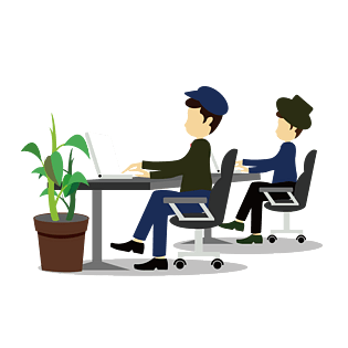 工作扁平化小人