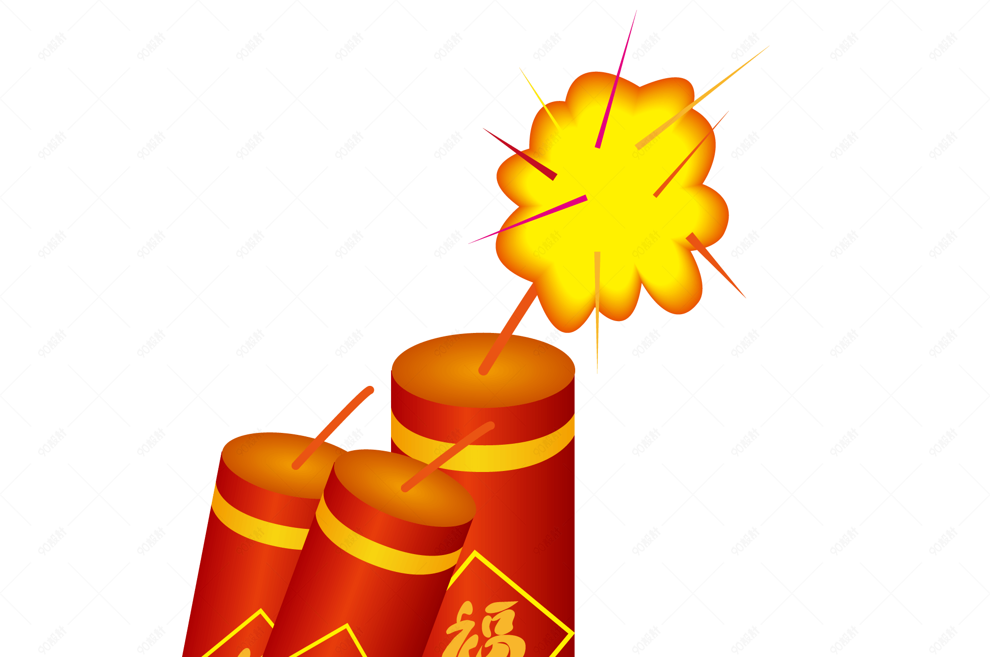 烟花爆竹矢量图