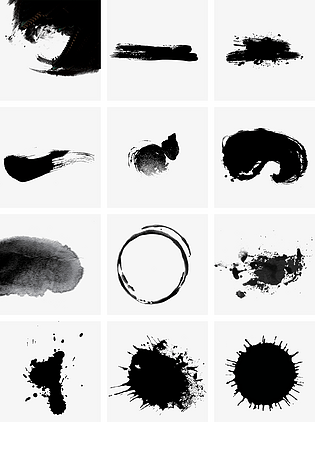 中国水墨风墨迹墨痕