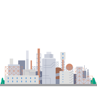 通用节日多彩卡通风活动促销工厂png免抠装饰