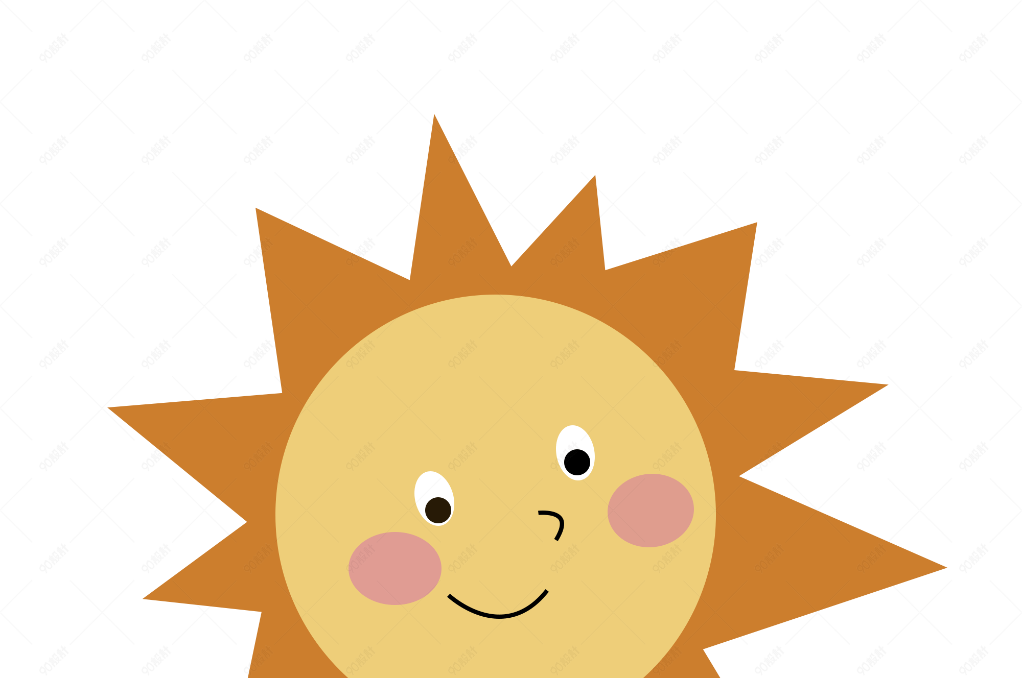 卡通手绘绘画太阳