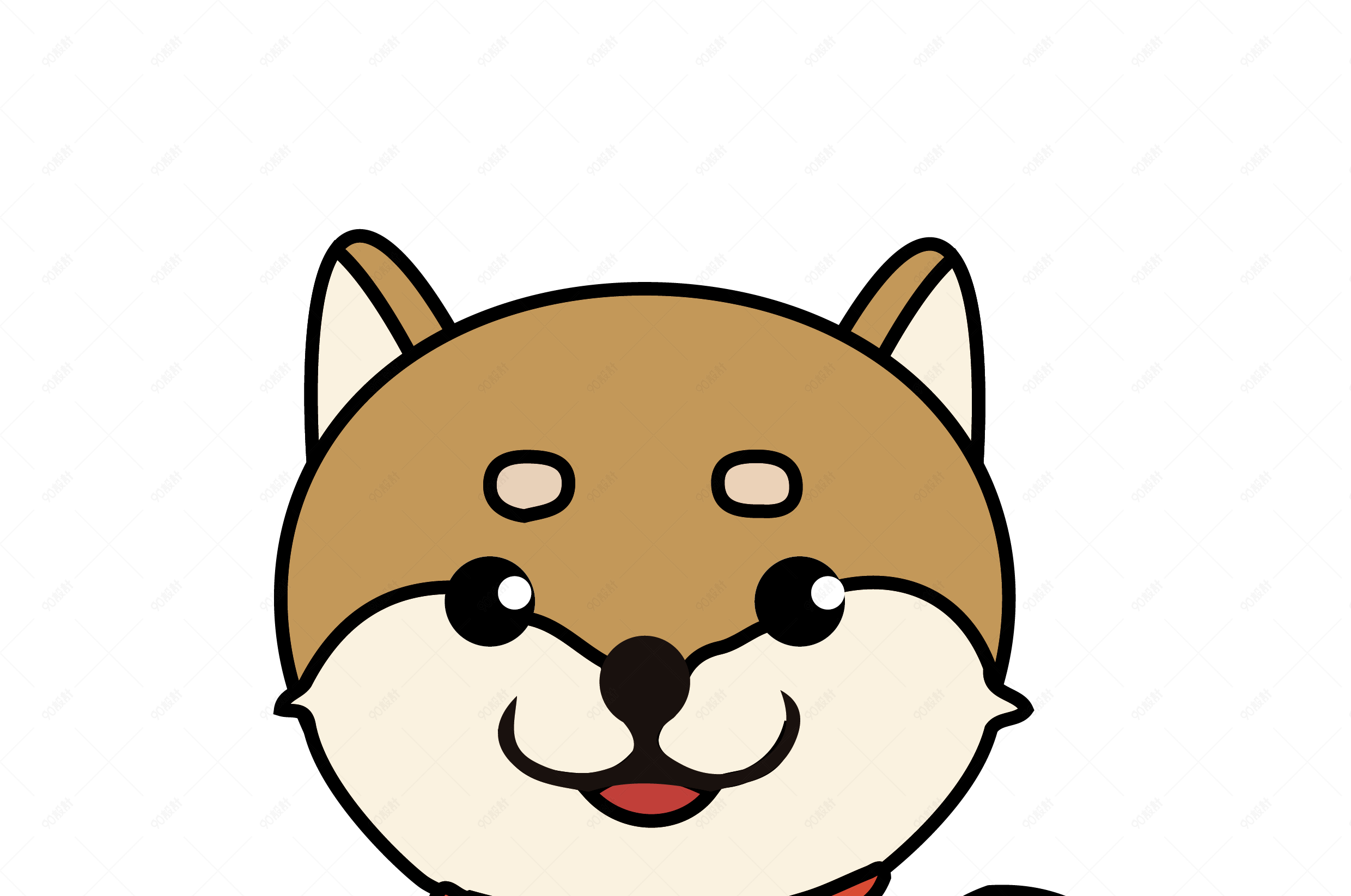 新年狗年可爱卡通小柴犬和金元宝狗狗形象png