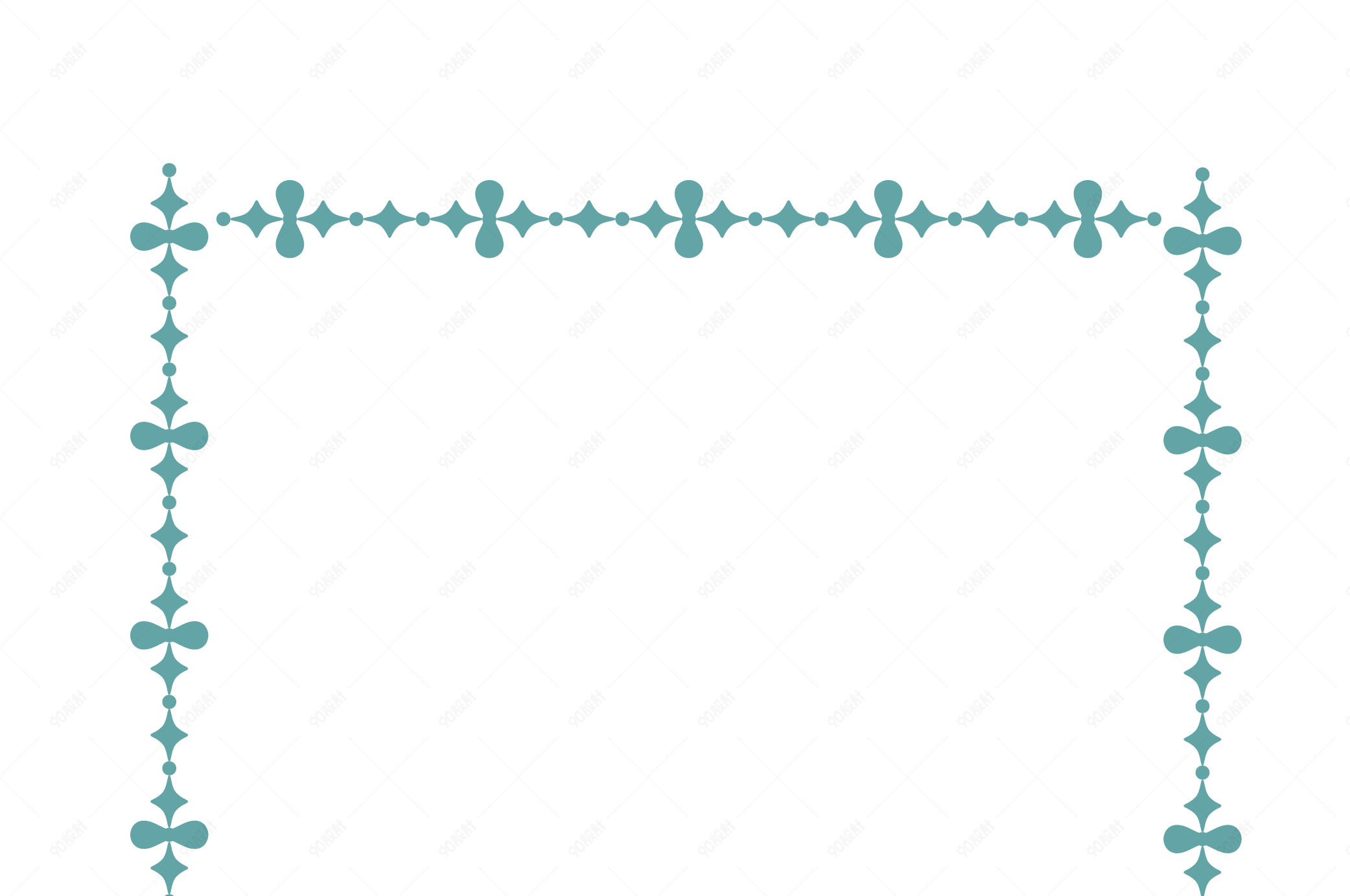 矢量矩形花纹边框