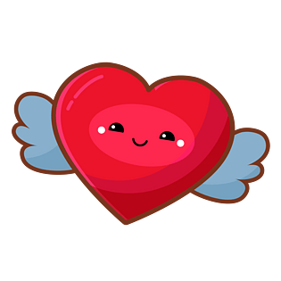 情人节卡通笑脸爱心