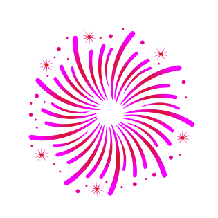 烟花旋转式粉色矢量图