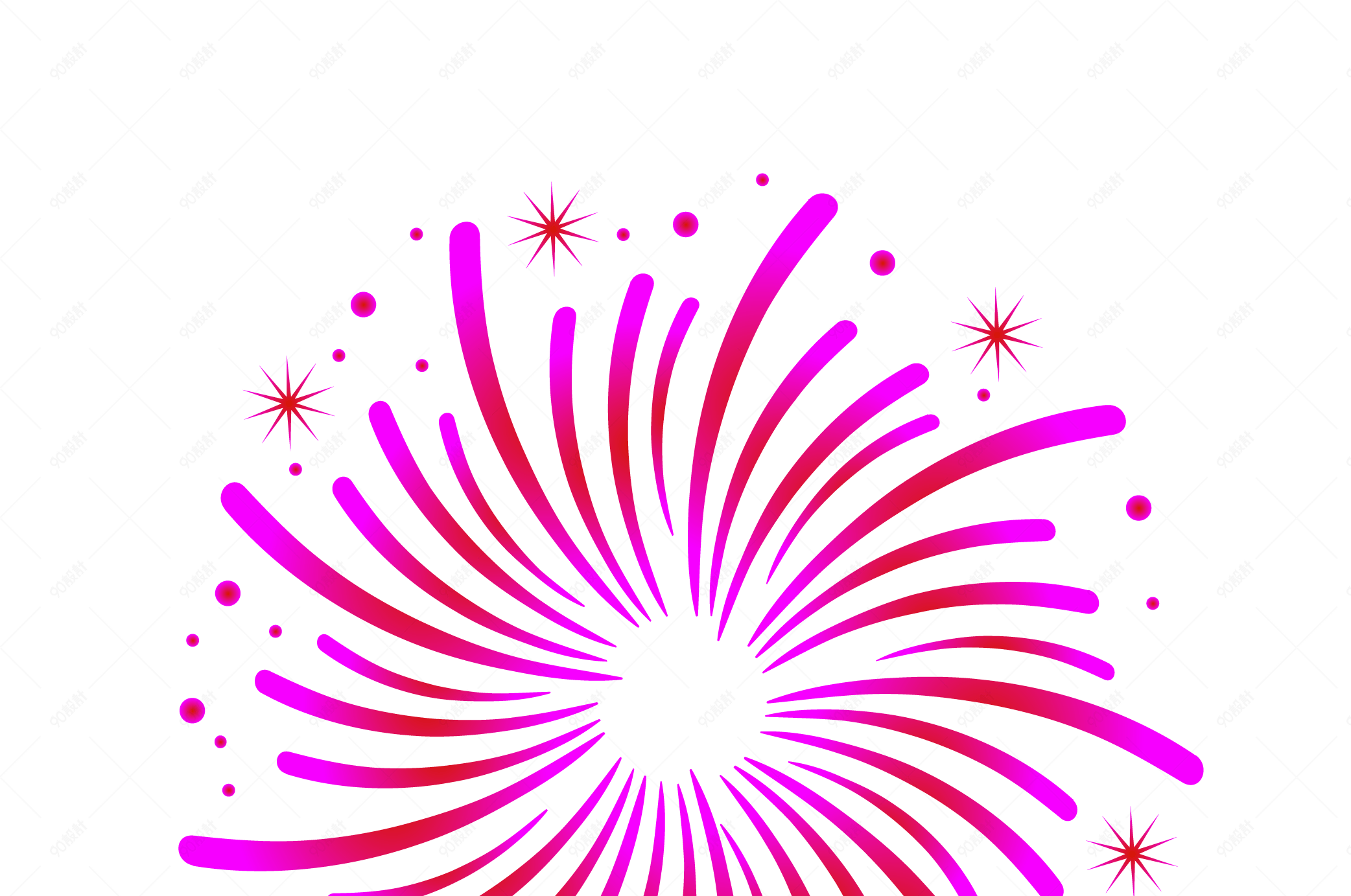烟花旋转式粉色矢量图