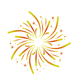 节日旋转绚烂烟花矢量图