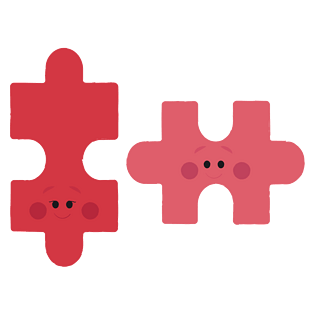 可爱卡通拼图素材