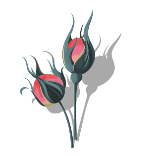 时尚矢量玫瑰花蕾