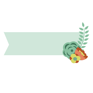 花卉标签矢量素材