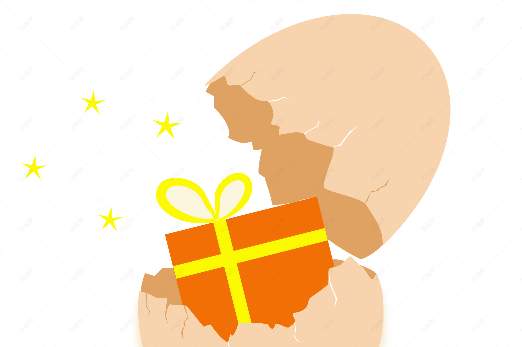 鸡蛋壳里面的礼物png