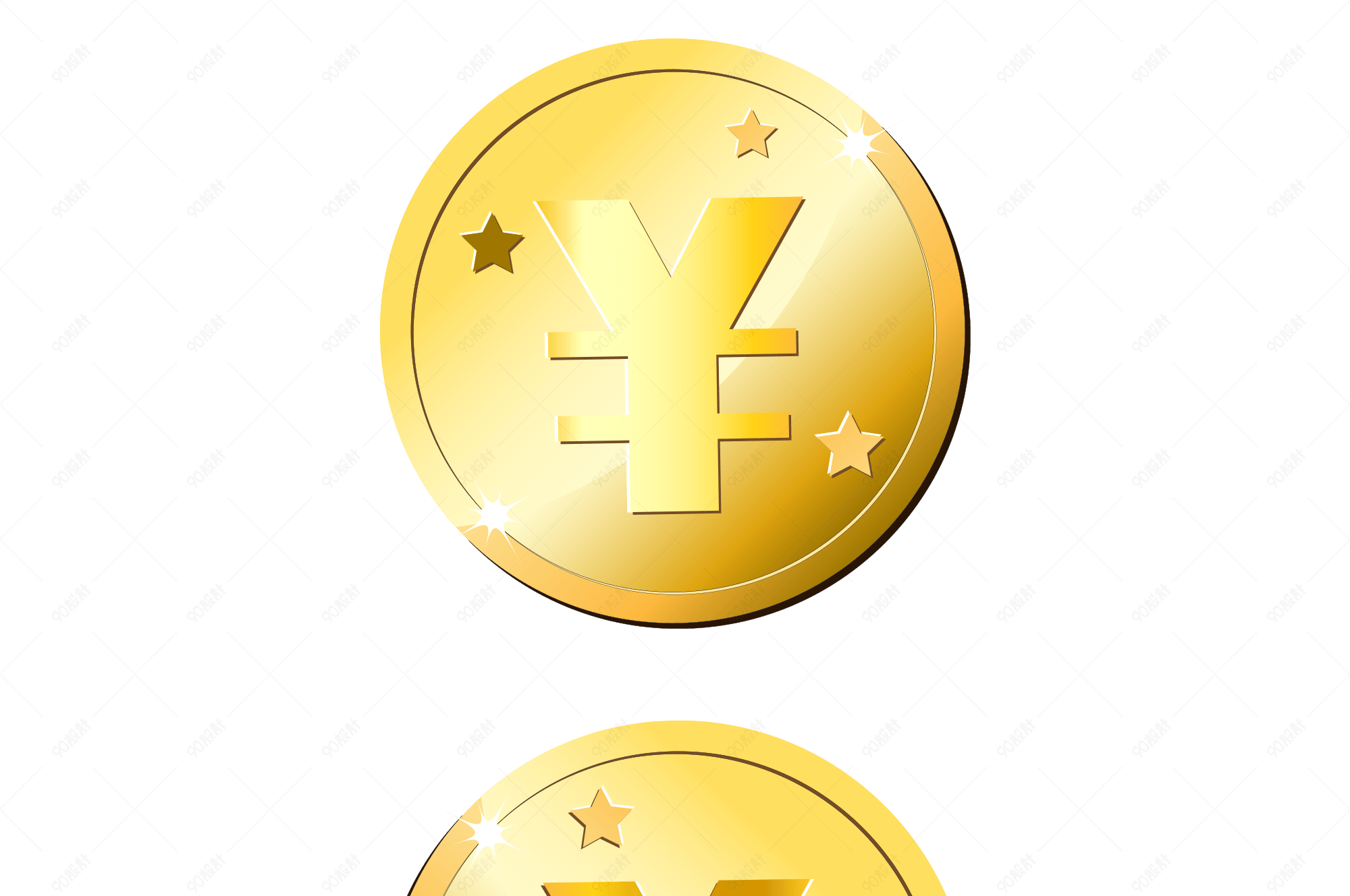 炫酷立体感金币矢量图【免抠元素png】-90设计网
