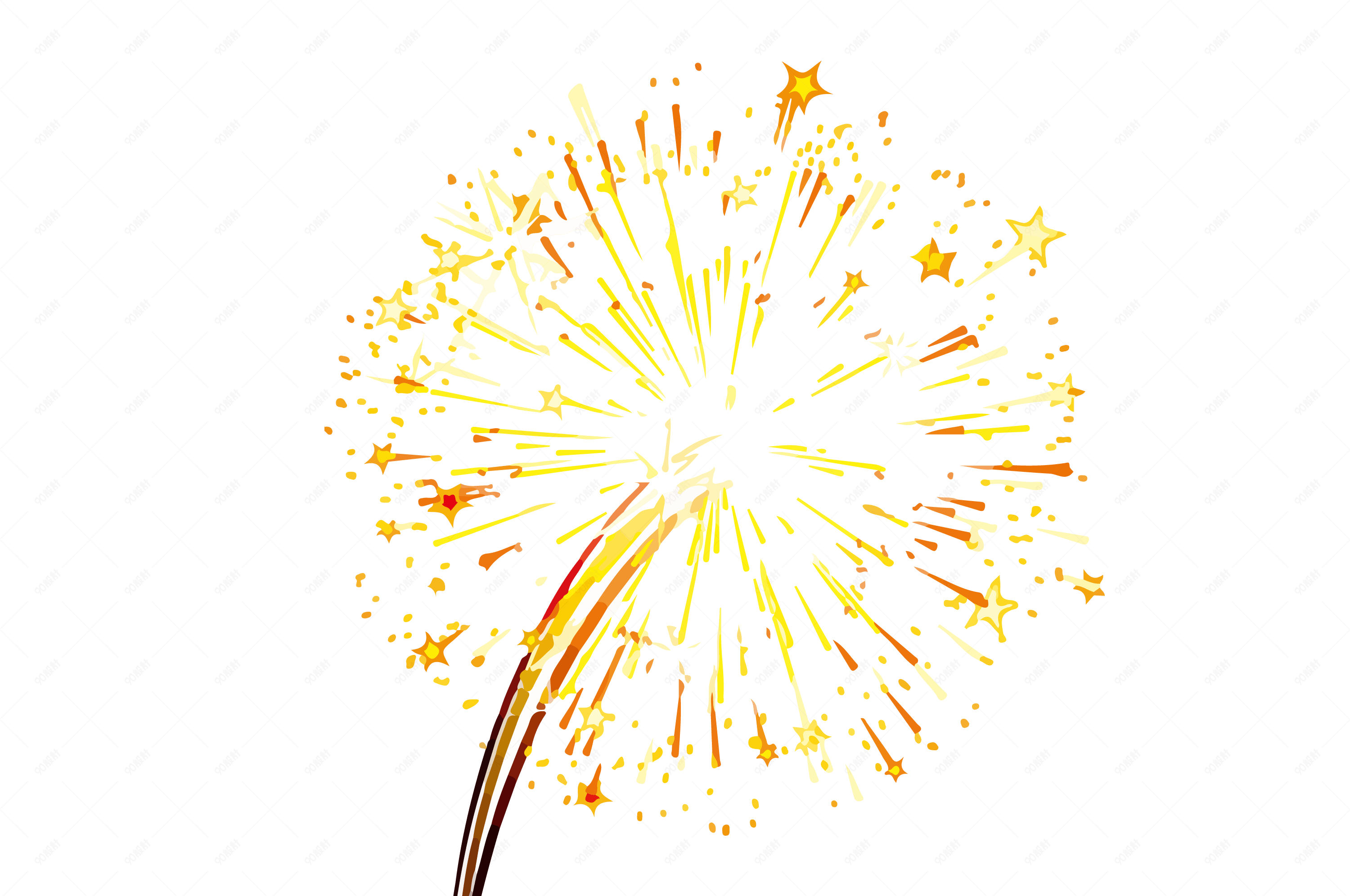 节日祝福烟花 png文件