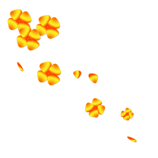 金色可爱花瓣png素材