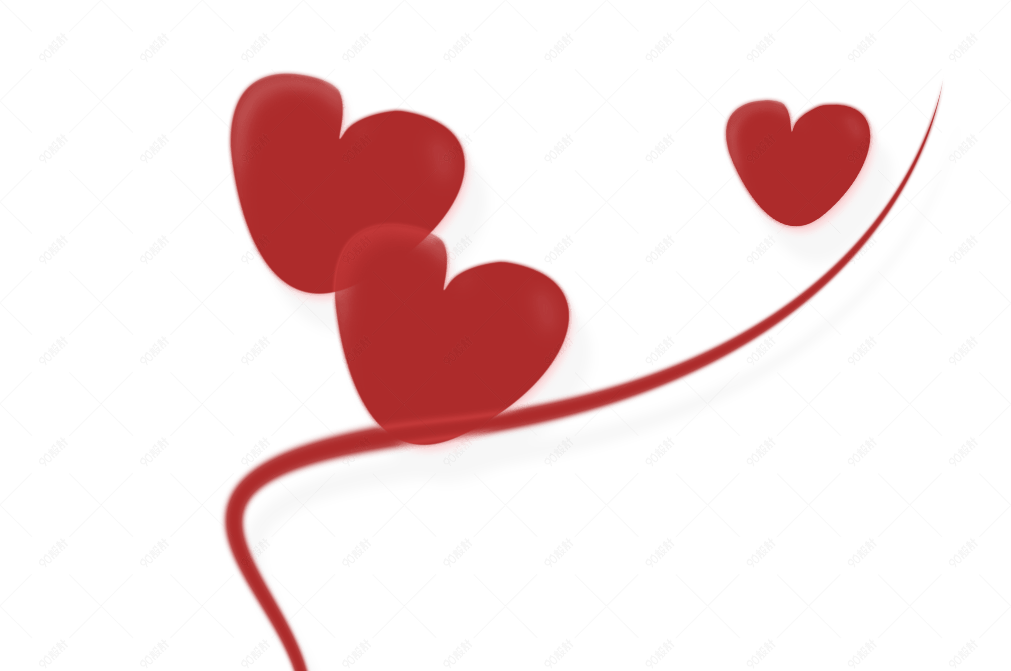 爱心漂浮png素材