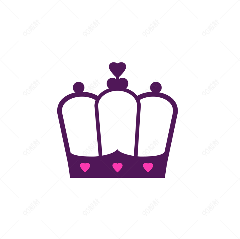 紫色王冠矢量素材