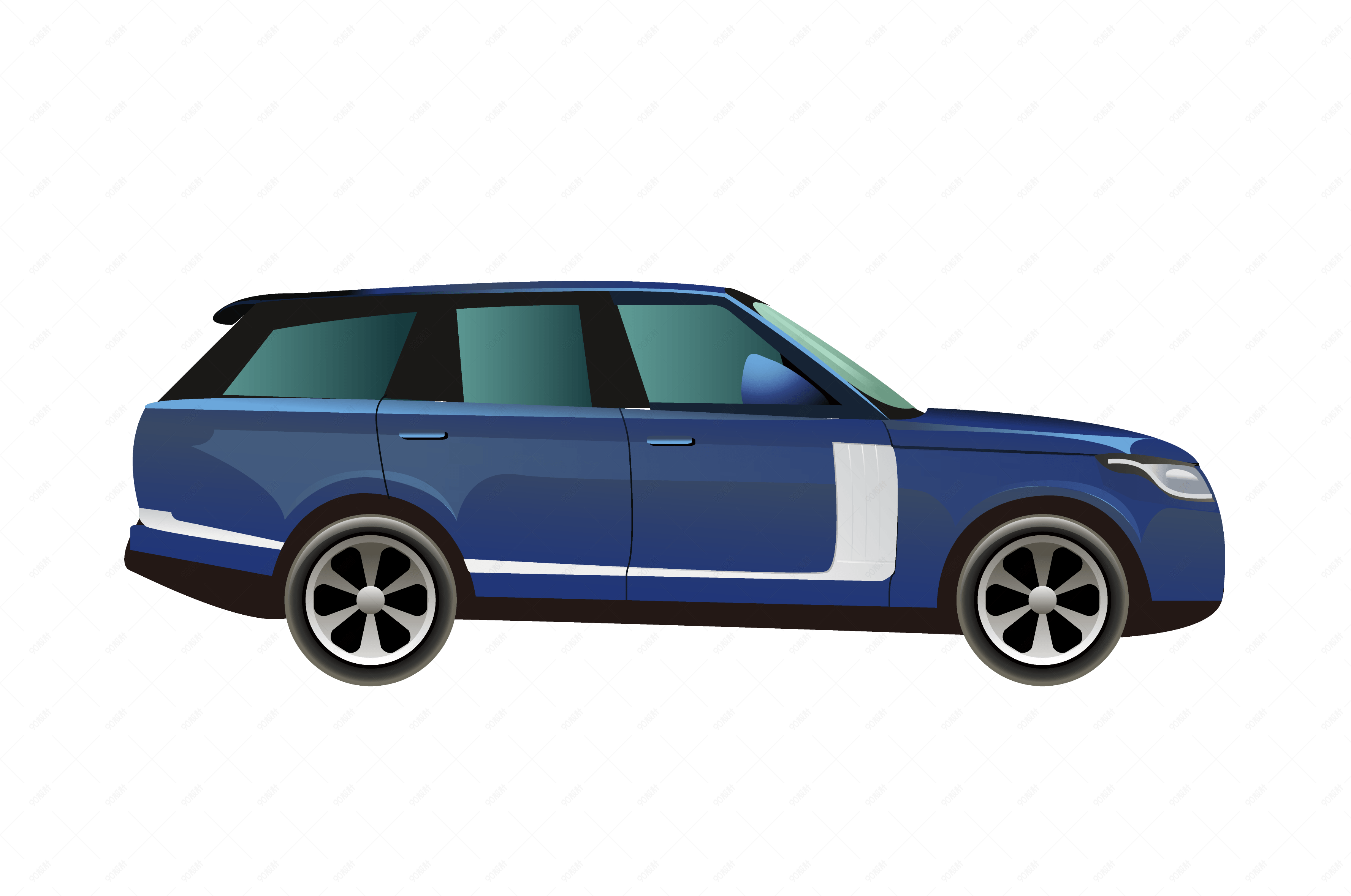 矢量红色小轿车卡通