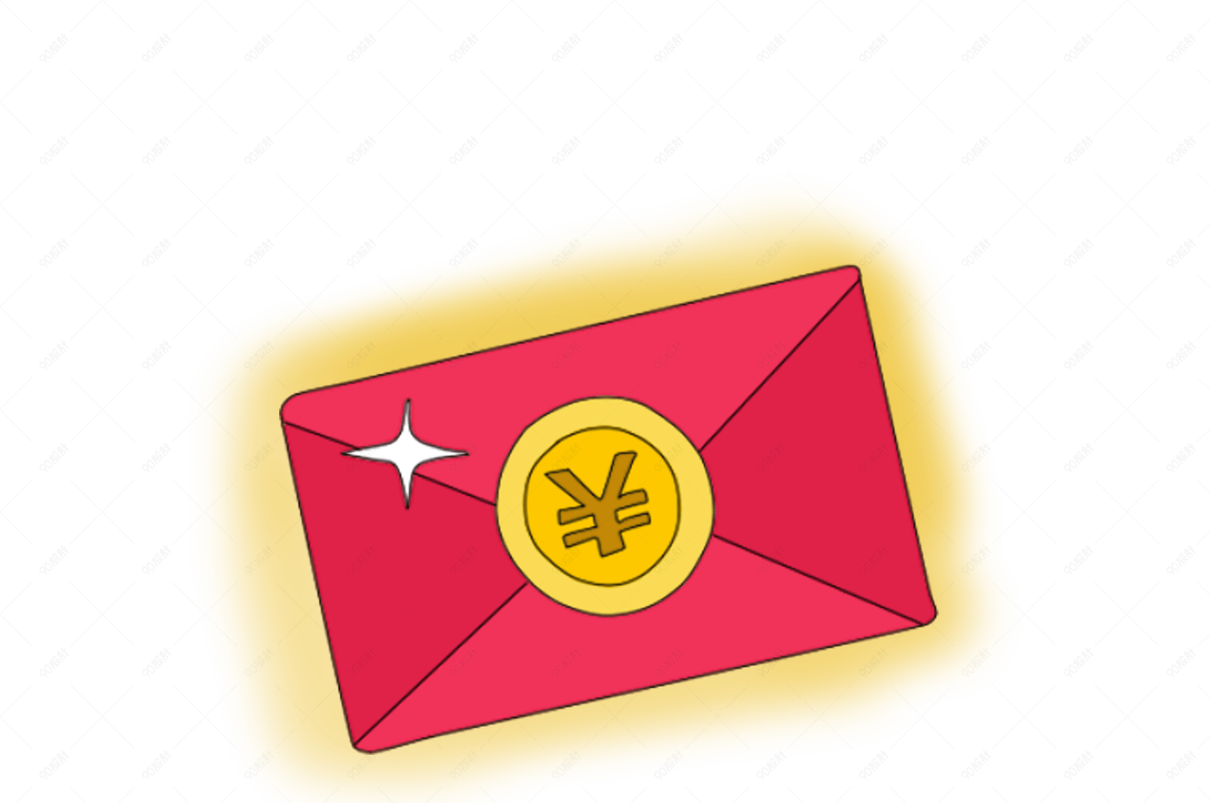 红包免抠图素材psd卡通手绘元素插画装饰图案素材