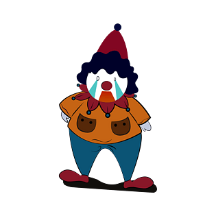 愚人节深色系扁平化小丑元素png