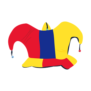 矢量手绘愚人节小丑帽子