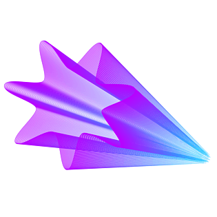 红蓝渐变装饰banner角星