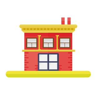 房子造型卡通元素