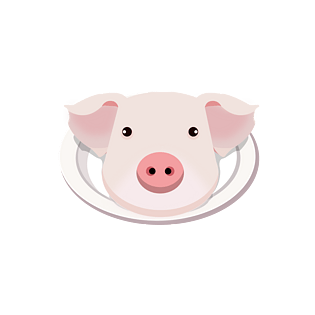 psd2000*2000可爱猪闹钟手绘卡通厚涂边框png原创素材pngpsd2000*2000