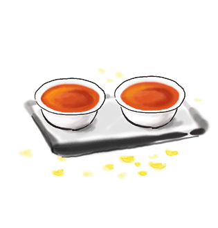 杯子茶水手绘古风茶饮