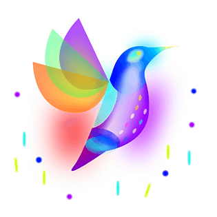 飞翔的鸟光感叠加矢量免抠图