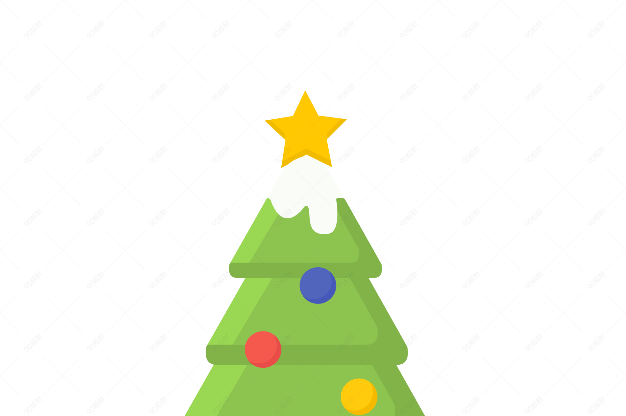 圣诞树插画免扣素材