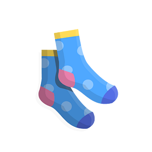 袜子插画免扣素材