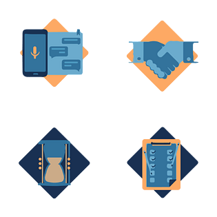 商务ppt运营汇报图标矢量免抠图