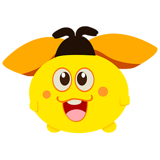 手绘卡通形象可爱小黄