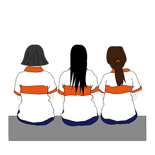 坐着的背影图片大全