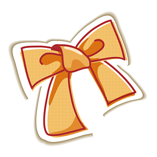 金色丝带蝴蝶结图片大全