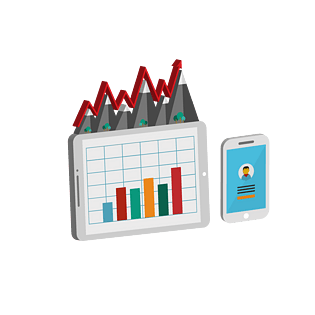 扁平统计表免抠矢量图