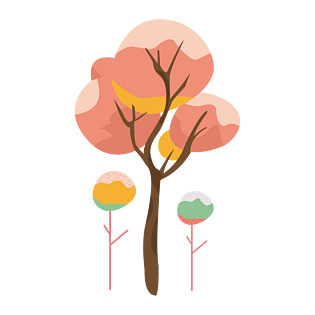 手绘矢量甜蜜糖果树