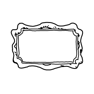 线描黑白边框设计元素