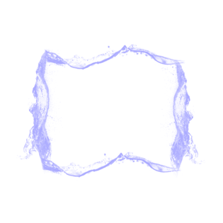 蓝色创意水波装饰边框pngpsd2000*2000中国风荷花边框插画pngpsd2000*