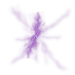 紫色闪电雷电png素材