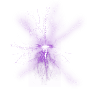 紫色闪电雷电png素材