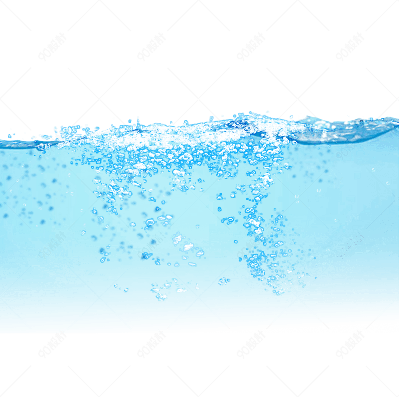 动感水浪蓝色水面元素 电商元素png 90设计网
