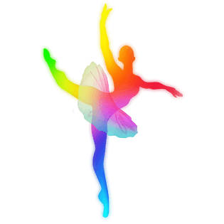 光感叠加半透明跳舞舞女
