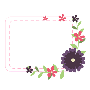 花朵边框小清新叶子花边装饰