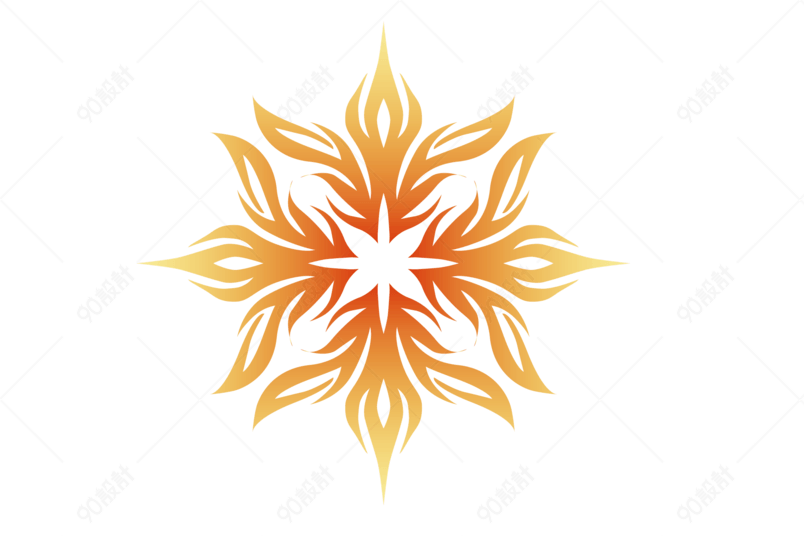 装饰纹理火焰色装饰画png矢量图