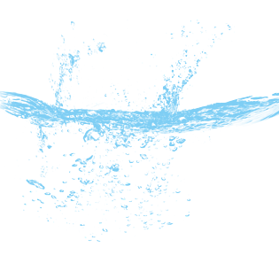 蓝色飞溅的水花元素