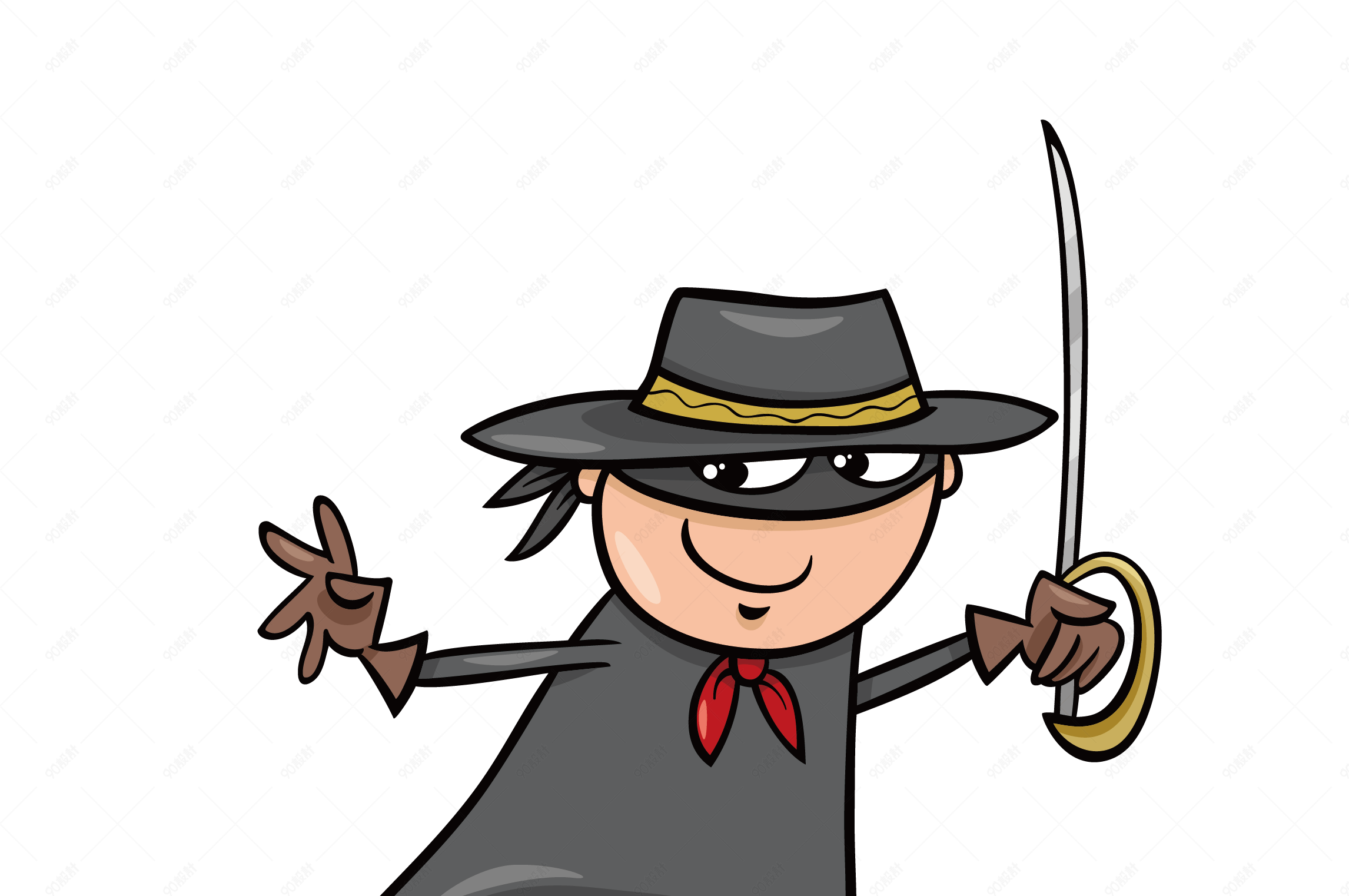 卡通蒙面骑士矢量素材