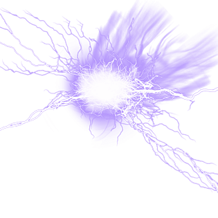 紫色闪电光影光束元素