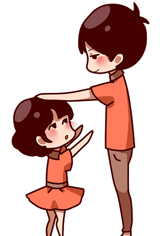 情人节情侣男朋友摸头杀